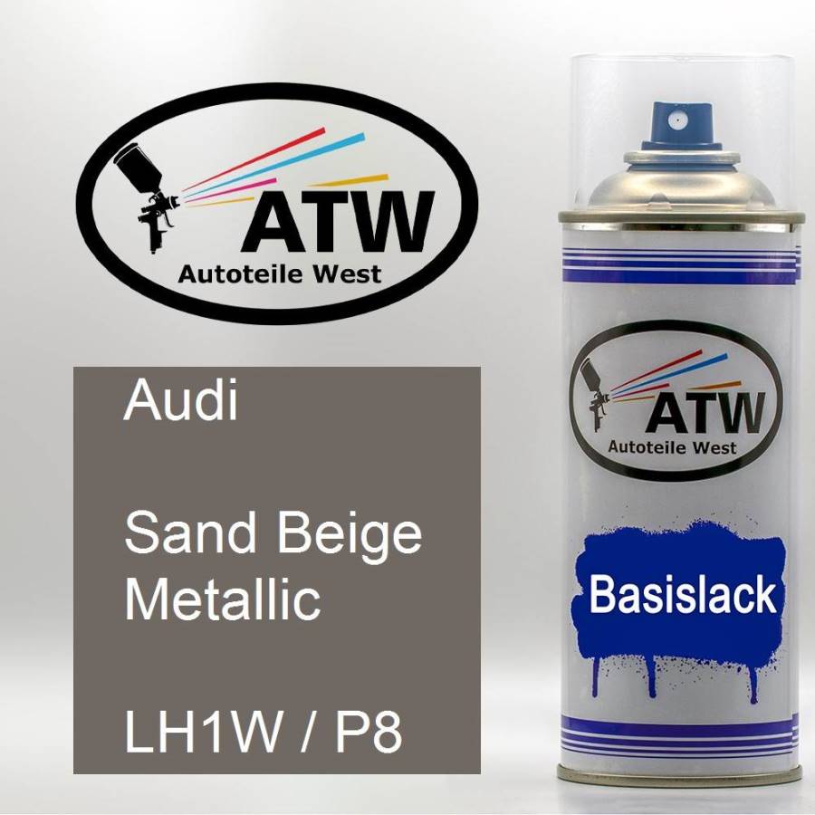 Audi, Sand Beige Metallic, LH1W / P8: 400ml Sprühdose, von ATW Autoteile West.